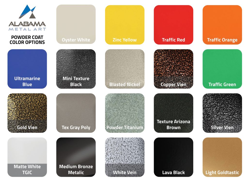 Standard Powder Coating Color Chart.