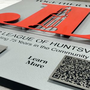 Custom metal sign close up by Alabama Metal Art.