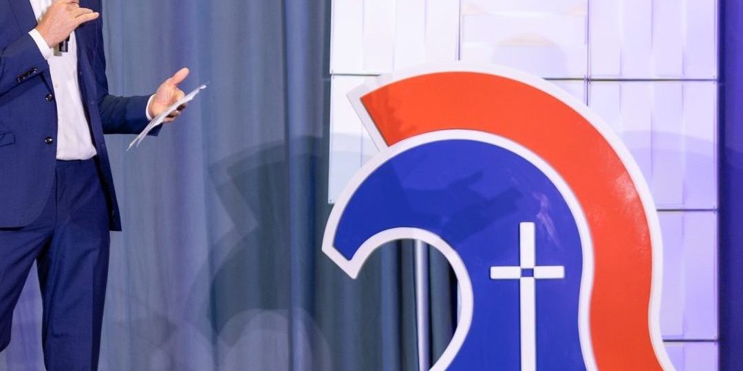 Custom mobile logo sign for Trinity Christian Academy by Alabama Metal Art.
