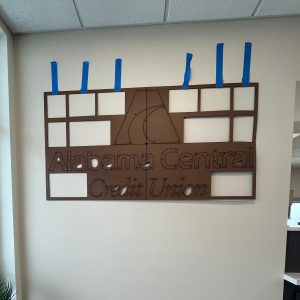 Custom sign template for Alabama Central Credit Union.