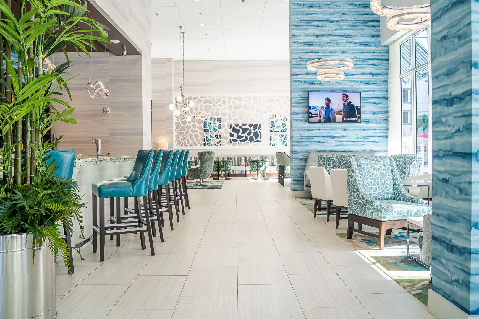 Mood by design with a custom metal wall divider.